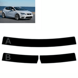 Sonnenblendstreifen für-Seat Leon 5-Türen 2012-2020 Passgenaue Tönungsfolie (35% Mittelschwarz, B)