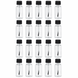 Lurrose 20Pcs 20Ml Nagellack Flasche Leer Nagellack Klare Flaschen Reise Make- Up Behälter mit Kappe Und Pinsel