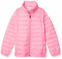 Amazon Essentials Mädchen Leichte Wasserabweisende verstaubare Pufferjacke mit Stehkragen