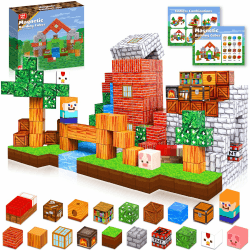 Goody King Magnetische Bausteine Bauspielzeug 100pcs Magnetbausteine für Kinder Montessori Kreative Spielzeug ab 4 5 6 7 Jahre Junge und Mädchen Magnetic Blocks Ostern Geschenke Kinder