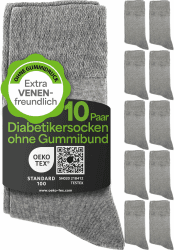 HELDENWERK Komfortsocken (auch für Diabetiker) für Herren & Damen 10 Paar | Comfort Socken ohne Gummibund & Naht aus 97% Baumwolle | Extraweite Gesundheitssocken mit Komfortbund