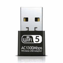 USB WLAN Stick 1300Mbps WLAN Adapter Dual Band 2.4GHz/5.8GHz Internet Stick Wireless WiFi Dongle für Desktop PC/Laptop Windows 11/10/8.1/7/Vista Mac OS 10.9-10.15