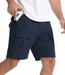 Suwangi Kurze Hosen Herren Bermuda Cargo Shorts Leichte Sommer Bequemem Kurze Elastische mit Taschen
