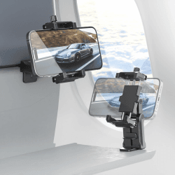 KDD Flugzeug Handyhalterung, Tragbare Reiseutensilien Handyhalterung mit 360° Drehung, Flugzeug Reisen Handyhalter, Universal Handy Stander für iPhone 16 15 14 13 12 Pro Max Plus