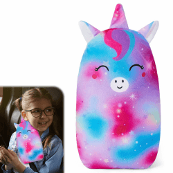 Beinou Kinder Gurtpolster Autogurt Polster Schlafkissen, Plüschiger Gurtschutz Auto Sicherheitsgurt Kissen Einhorn, weicher Kopf Schulterstützkissen Mädchen Jungen Reisen