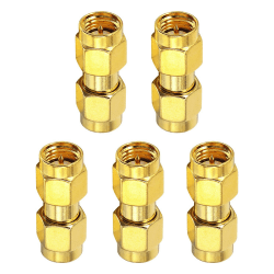 Boobrie 5 Stück SMA-Stecker auf SMA-Stecker Koax HF-Koax-Adapter SMA-Stecker auf Stecker Koax-Anschluss Koppler für WiFi-Antennen-Router Funk FPV-Drohnen Funk-Video-Handy