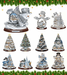 TAKONE 11 Stück Weihnachtsbaum Deko – 2D Acryl Anhänger für Weihnachten, 2024 Lustige Hängende Weihnachtsdekorationen für Tür, Fenster, Innen- und Außendekoration