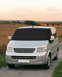 SUPAREE Frontscheibenabdeckung Winter Transporter Sonnenschutz Frontscheibe T5 Frontscheibenabdeckung T5 600D Oxford Frostschutz schneeschutz UV-Schutz Verdunkelung 100% mit Aufbewahrungstasche
