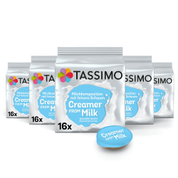 Tassimo Kapseln Milchkomposition, 80 Milch Kapseln, 5er Pack, 5 x 16 Getränke