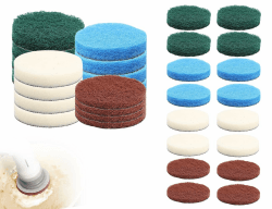 Lhbwhiz Reinigungsbürste Set,Universal Elektrische Cleaning Brush Pad,Kompatibel mit Bosch 6033 Reinigungsbürste,4X Schaumstoffpad,4X Küchenpad,4X Hochleistungspad,4X Mikrofaserpad