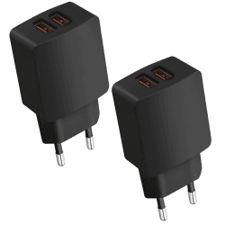 2-Pack USB Stecker, 2-Port USB Ladegerät 5V/2,1A USB Netzteil Ladestecker Adapter Plug Steckdose Netzstecker Ladeadapter für iPhone, iPad, Samsung, Huawei, Xiaomi, Tablet, E-Book, Smartwatches