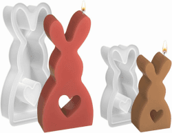 Ostern Kaninchen Silikonformen Gießformen,2 Stück Silikonformen Gießformen Ostern,Kerzen Silikonform Kaninchen,Silikonformen Gießformen Osterhase,für Seife,Wachskerzen,Ostergeschenke