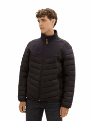 TOM TAILOR Denim Herren Hybrid Steppjacke mit Stehkragen