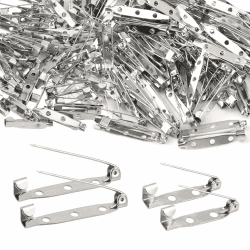 400 Stück Sicherheitsnadel Broschennadeln Pins, Sicherheitsnadeln für Broschen Verschluss für Rückseite für Schmuck Handwerk und Handarbeiten (25/35 mm)
