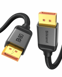 Silkland 80Gbps DisplayPort Kabel 2.1 3M DP80, [8K@240Hz 4K@540Hz 360Hz 240Hz 180Hz] DP 2.1 Kabel 16K, HDR10 FreeSync G-Sync UHBR20 Display Port Kabel für PC, 240Hz Gaming-Monitor, 5090 4090 7900XTX
