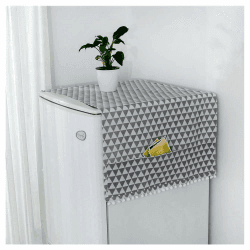 Oriental riverkit Kühlschrank Staubschutz, Multifunktionale Waschmaschine Staubdichte Abdeckung Mit Aufbewahrungstasche, Für Waschmaschine, Kühlschrank, Mikrowelle Verwendet 50 * 130 cm (D)
