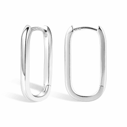 ALEXCRAFT Silber 925 Creolen Ohrringe Damen, Kleine Klobige Creolen Ohrringe Hypoallergen Sterling Silber Ohrringe Mini Dicke Creolen Ohrringe Kleine Huggie Ohrringe Kleine Breite Creolen Ohrringe 1.51-Silber