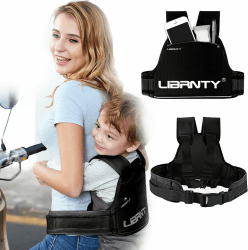 LIBRNTY Kinder Motorrad Sicherheitsgurt, Einstellbar, für Fahrräder, Motorräder, Kinder Fahrrad hinten Sitz Sicherheitsgurte Fallschutz