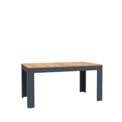 Forte Bohol Esstisch ausziehbar, Holzwerkstoff, Riviera Eiche/Navy Eiche, B x H x T: 160 x 78,2 x 90,2 cm
