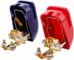 yivom 1 Paar Batterieklemme 12V, Batterieklemmen 12V Polklemme, Batterie Polklemmen, Batterie Klemmen für Autobatterie, Auto Motorrad Truck (Rot und Blau)