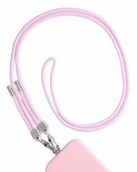 AHABIPERS Handykette Universal zum Umhängen, Nylon Handyband kompatibel mit Jeden Smartphones, Verstellbar und Abnehmbar Kette zum Umhängen, Hülle mit Kordel, Handyband für Jeder Hülle, Rosa