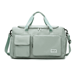 FANDARE Ultraleicht Sporttasche Reisetaschen Handgepäck Sporttasche Übernachtung Sporttasche Handtasche Damen Herren Weekender Kliniktasche Trainingstasche mit Schuhfach & Nassfach - Tasche Hellgrün