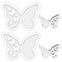 2 Stück Silikonform Schmetterling, Silikonformen Gießformen Schmetterling, Gipsform Schmetterling, Kerzen Silikonformen Schmetterling, Gipsformen zum Gießen Schmetterling Sommer, Silikonform Frühling