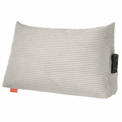 sleepling Rückenkissen Cord Optik, Keilkissen für Bett und Sofa, Lendenkissen, dreieckiges Lesekissen, Kissen mit abnehmbarem waschbarem Bezug, Seitenfach, 70 cm breit, beige