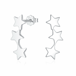 Loutade Damen Silber Ohrsteker, 925 Sterling Silber Stern Ohrstecker, Hypoallergen Sternpfostenohrringe Ohrstecker Silber 925 Klein, Knorpel Schlafen Flach Winzige Stern Ohrstecker Silber für Mädchen