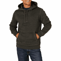 Amazon Essentials Herren Fleece-Sweatshirt Mit Kapuze (Erhältlich In Übergröße) S Dunkelgrau Meliert