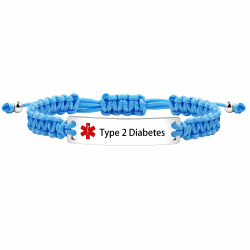 Uloveido Medizinisches Notfall-ID-Armband, lasergraviert, Epilepsie, verstellbares Armband für Männer und Frauen, Notfall-Erste-Hilfe, handgefertigt, geflochten, Gesundheitswarnung, graviertes Armband