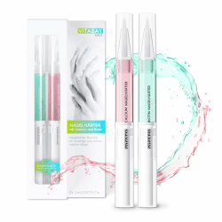 Vitabay Nagelhärter Duo Set 2x 2 ml Nagelpflegestift mit Calcium und Biotin - Nagelpflege brüchige Nägel Nagelhärter extra stark Nail repair Nagelhautpflege Nagelpflegeprodukte Nail care feste Nägel