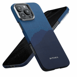 pitaka Hülle für iPhone 16 Pro Max Ultradünne Handyhülle aus Aramidfaser Kompatibel mit Magsafe Magnetische Schutzhülle Taktile Gewebte Hülle mit Angenehmem Griff Über dem Horizont