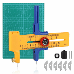 LALAGO Kreisschneider Papier, Kreisschneider für Kreise, Zirkelschneider von 1-15cm zum Schneiden