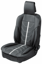 Walser Premium Sitzauflage Auto Kimi, Sitzschoner Auto schwarz/Silber, Vergleichssieger* Auto Sitzauflagen, Sitzbezug Auto Vordersitze, Schonbezug Autositz Autositzauflage Vordersitze PKW/LKW