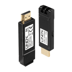 LINDY HDMI Extender 4K LWL 300m, Duplex LC Multimode 50/125 OM3, (nicht enthalten)