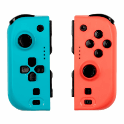Konix Joypads Controller-Paar für Nintendo Switch und Switch OLED - 8 Stunden Akkulaufzeit - Vibrationsfunktion - Blau und Rot