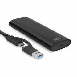 ACT NVMe Gehäuse, PCIe USB-C, Aluminium M.2 SSD Gehäuse,10 Gbps, Werkzeuglos, für M-Key und B+M-Key Gehäuseadapter – AC1615