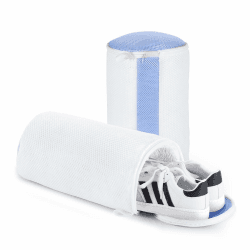 Teletrogy 2Pcs Schuhe Waschbeutel, Schuhwaschbeutel Waschmaschine, Rundum-Reinigung, Wiederverwendbarer Wäschesack Schuhe für Waschmaschine mit Verstecktem Reißverschluss, Wäschenetz für Sneaker