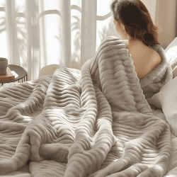 BEDSURE Kuscheldecke Flauschig - Wolldecke & Fleecedecke, Sofadecke, Weiche Warme Grobe Korddecke für Zimmer Deko, Wohn- & Kuscheldecken, Tagesdecke, Beige, 150 x 200 cm