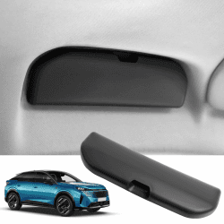 SKTU Auto Brillenetui für Peugeot 208 2008 308 3008 508 Sonnenbrillenhalter Brillen Aufbewahrungsbox ABS-Material Schwarz