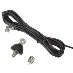 CB-Antennenanschlusskabel PNI FC27 4 m, inklusive PL259-Stecker und Montagehalterung für CB-Antenne mit Schmetterlingsschraube