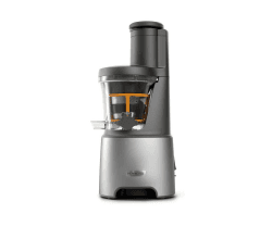 Kenwood PureJuice Pro Entsafter JMP85.00SI, Slow Juicer für selbstgemachte Säfte, XXL-Einfüllöffnung für ganze Früchte, mit niedriger Drehzahl für den Erhalt wichtiger Vitamine, 230 Watt, Silber