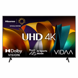 Hisense 58E6NT 146cm (58 Zoll) Fernseher, 4K UHD Smart TV, Precision Colour, HDR, Dolby Vision, 60Hz, Triple Tuner DVB-C/S/S2/T/T2, WiFi, HDMI 2.1, Bluetooth, Alexa Built-in, Schwarz, [2024]