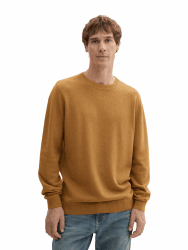 TOM TAILOR Herren Basic Strickpullover mit Rundhalsausschnitt