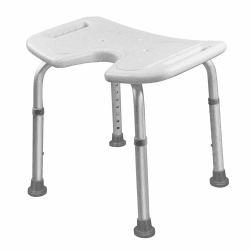 LZQ Duschhocker Duschstuhl Höhenverstellbar 35-51 cm Duschhocker Anti-Rutsch Badsitz Duschhilfe Duschsitz aus Alu und Kunststoff für Alter, Schwangere (Typ-3)