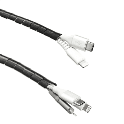 Amazon Basics Kabelkanal, ideal zur Kabelführung und zum Schutz der Kabel vor Haustieren, 10 m, schwarz (früher Marke Amazon Commercial)