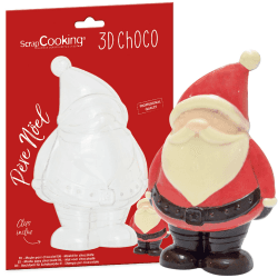 ScrapCooking – starre Form für Schokolade, Weihnachtsmann – 3D-Schokoladenform zum Herstellen von Weihnachtsmann aus Schokolade – Zubehör zum Backen, professionelle Qualität – 6758