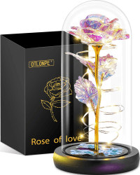 Otlonpe Blumen Muttertagsgeschenk für Mama Geschenke für Frauen, Geburtstagsgeschenk für Frauen Mama Freundin Oma, Ewige Rose im Glas Frau Geschenke für Muttertag Valentinstag Jahrestag