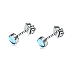 G23 Titan Ohrstecker für Damen Herren Mädchen Ohrringe Hypoallergen Nickelfrei 3mm/4mm/5mm/7mm Kristallohrringe Ohrschmuck Geburtstagsgeschenk